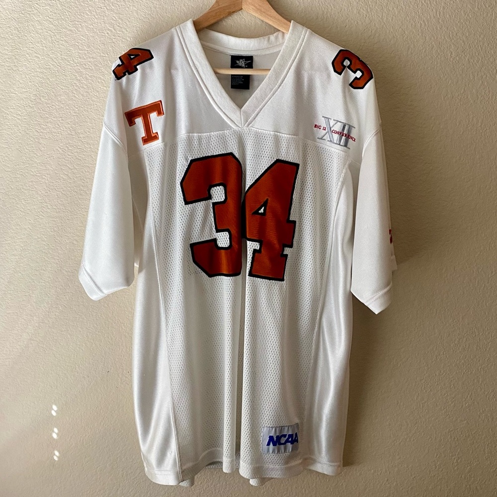 Vintage Ricky Williams Men’s Jersey XL White #34 Texas Longhorns NCAA Football